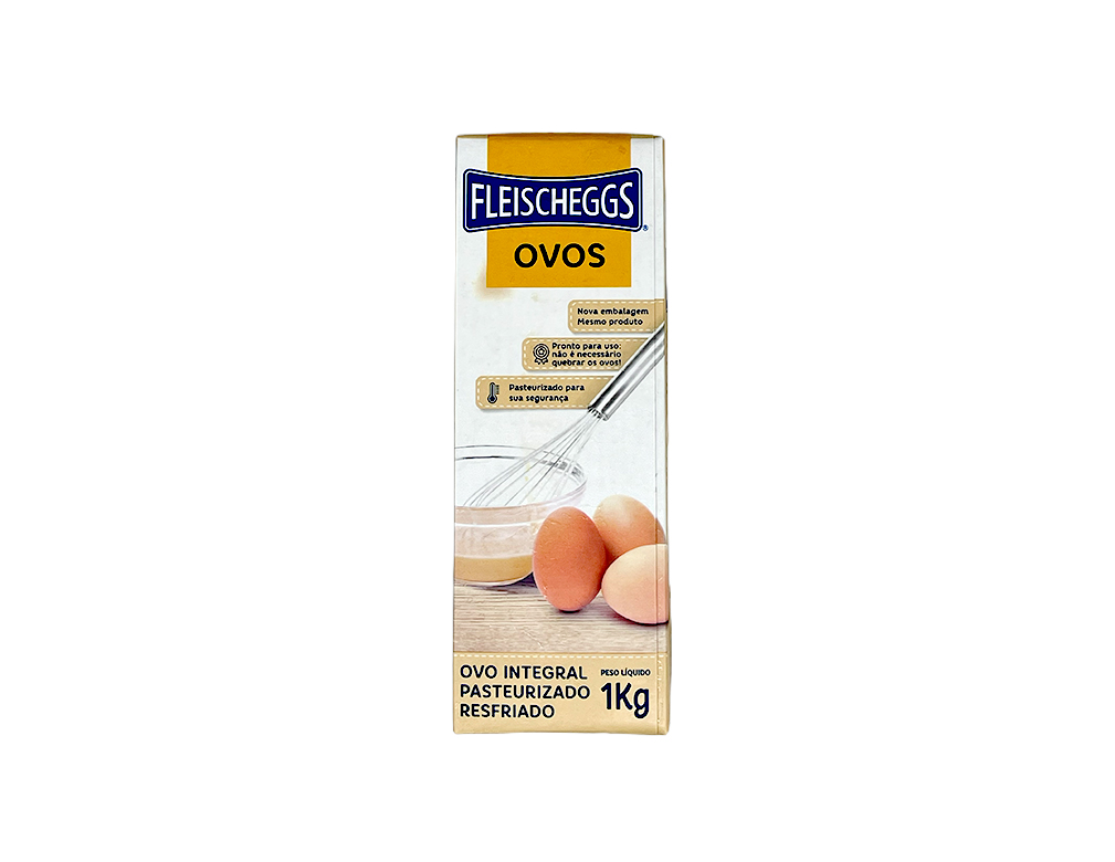 OVO INTEGRAL PASTEURIZADO RESFRIADO FLEISCHEGGS 1 KG (CX 12 UN)